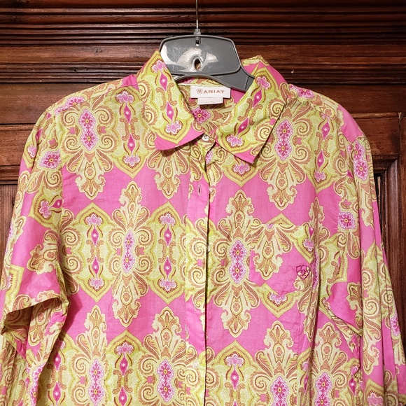 Ariat Tops - Ariat Western Cowgirl Paisley Floral Shirt L